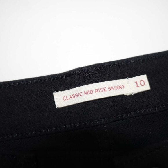 Levi's Women's Classic Mid Rise Skinny Jeans Size 10 Black 29" Inseam Stretch - Picture 3 of 6